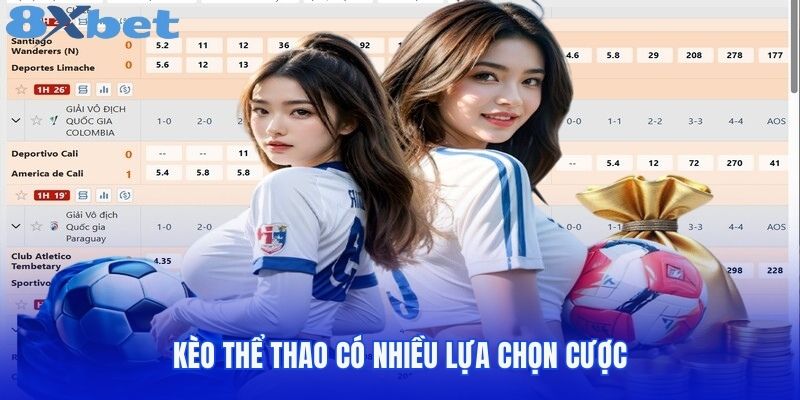 Kèo thể thao có nhiều lựa chọn cược